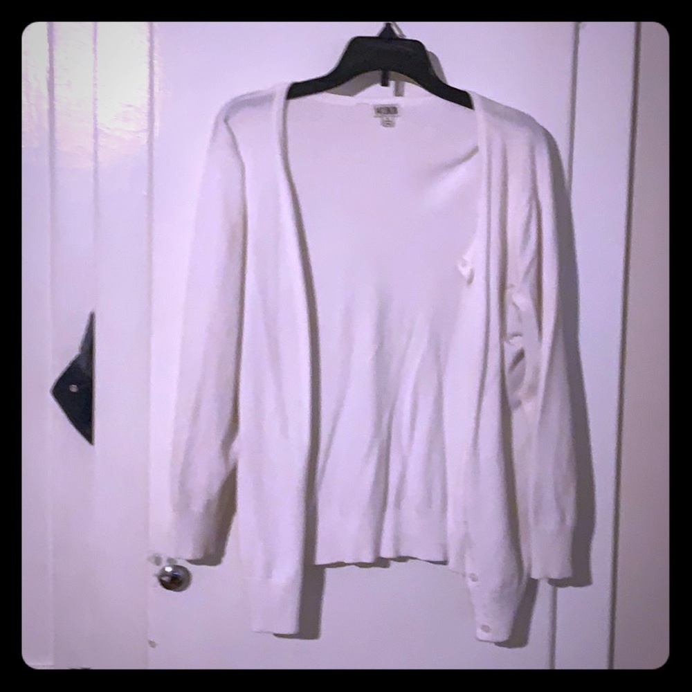 White basic cardigan